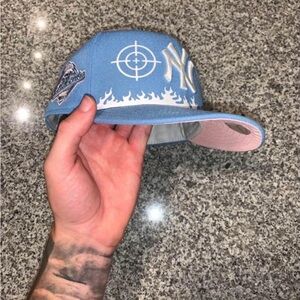 Basedworld (worldwiderank) custom cotton candy Yankees 5950 fitted